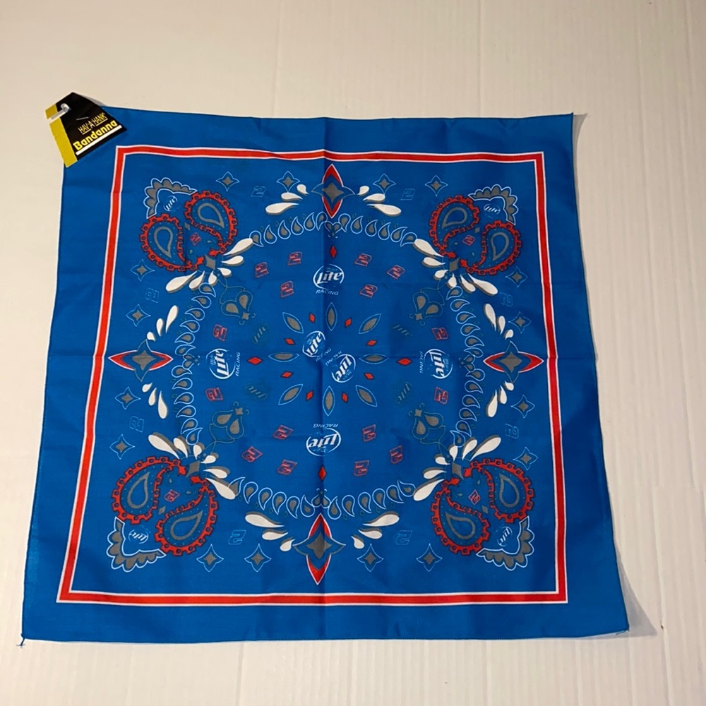 Hav-A-Hank Miller Lite Racing Rusty Wallace Red, White, And Blue New Ban…